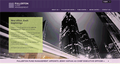 Desktop Screenshot of fullertonfund.com